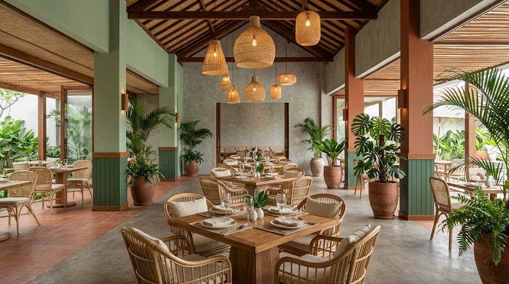 Restoran modern tropis